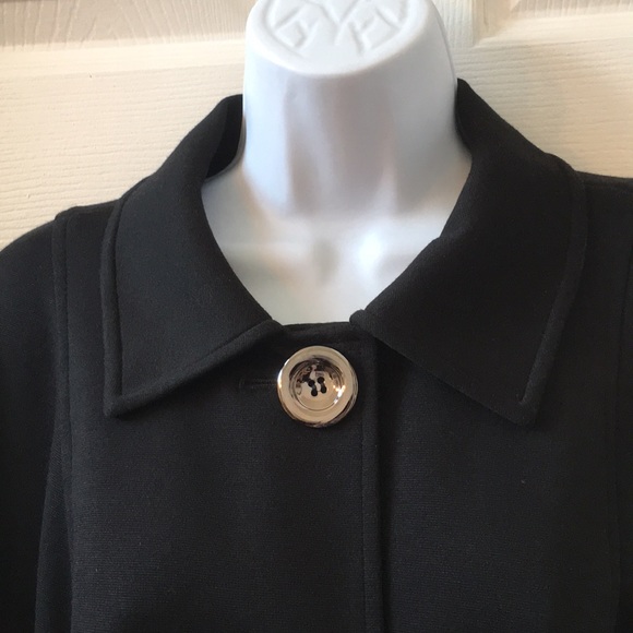 JM Collection blazer Black Shiny buttons 1X - Picture 2 of 7